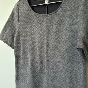 Old Navy | Gray Quilted Short Sleeve Mini Dress